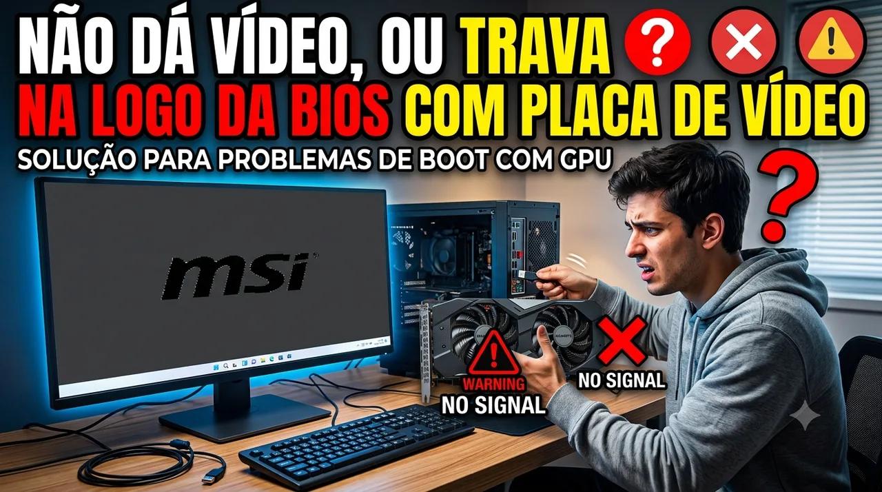 Não Dá Vídeo ou Trava na Logo da BIOS com Placa de Vídeo