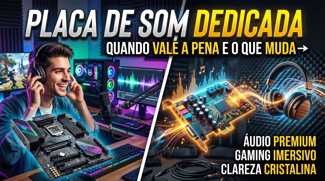 Placa de Som Dedicada: Quando Vale a Pena e o Que Muda